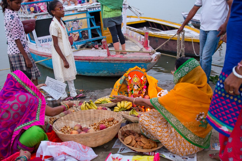 Women in Varanasi observed the 'Jeevit Putrka Vrat' for a long life for their sons. October 5, 2015. ©robertmoses