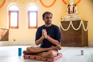 Mahayogi R. Sharath Jois at Tapovan Kuti, Uttarkashi, Uttarakhand, Himalayas. Conference during the Ashtanga Yoga Sadhana Retreat. October 14, 2015. ©robertmoses